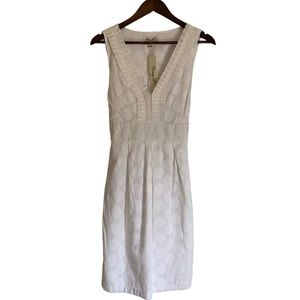 Corey P NWT Cotton Sleeveless Dress White Sz 10